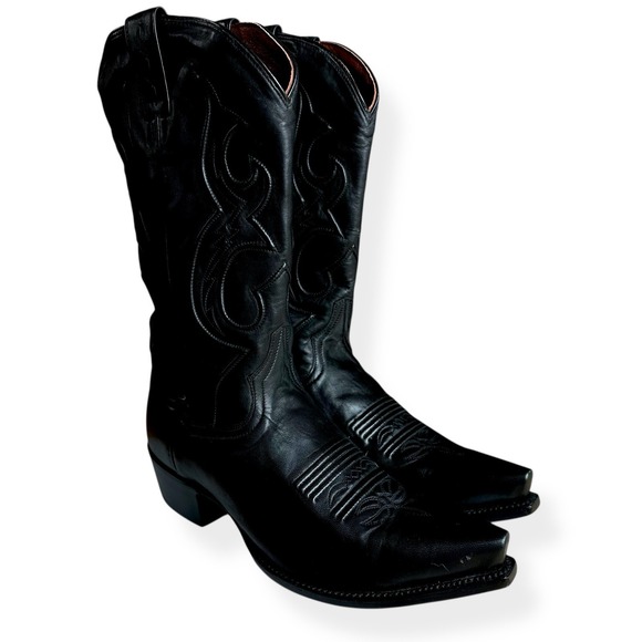 Dan Post Men's Saddle Brand Western Cowboy Boots Size 8.5 EW Calfskin DP2295 - Picture 2 of 12